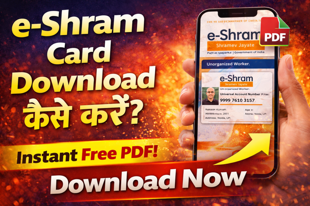 EShram Card Download Kaise Kare 2026 mein. अभी डाउनलोड करें। cerkel.in