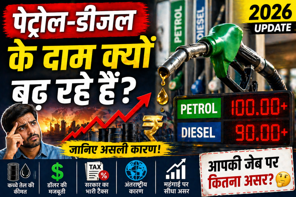 पेट्रोल-डीजल के दाम 2026 में क्यों बढ़ रहे हैं?