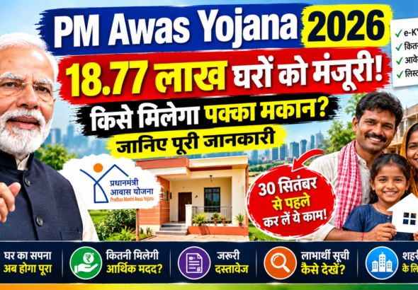PM Awas Yojana 2026: 18.77 लाख घरों को मंजूरी, किसे मिलेगा पक्का मकान? जानिए पूरी जानकारी. By cerkel.in